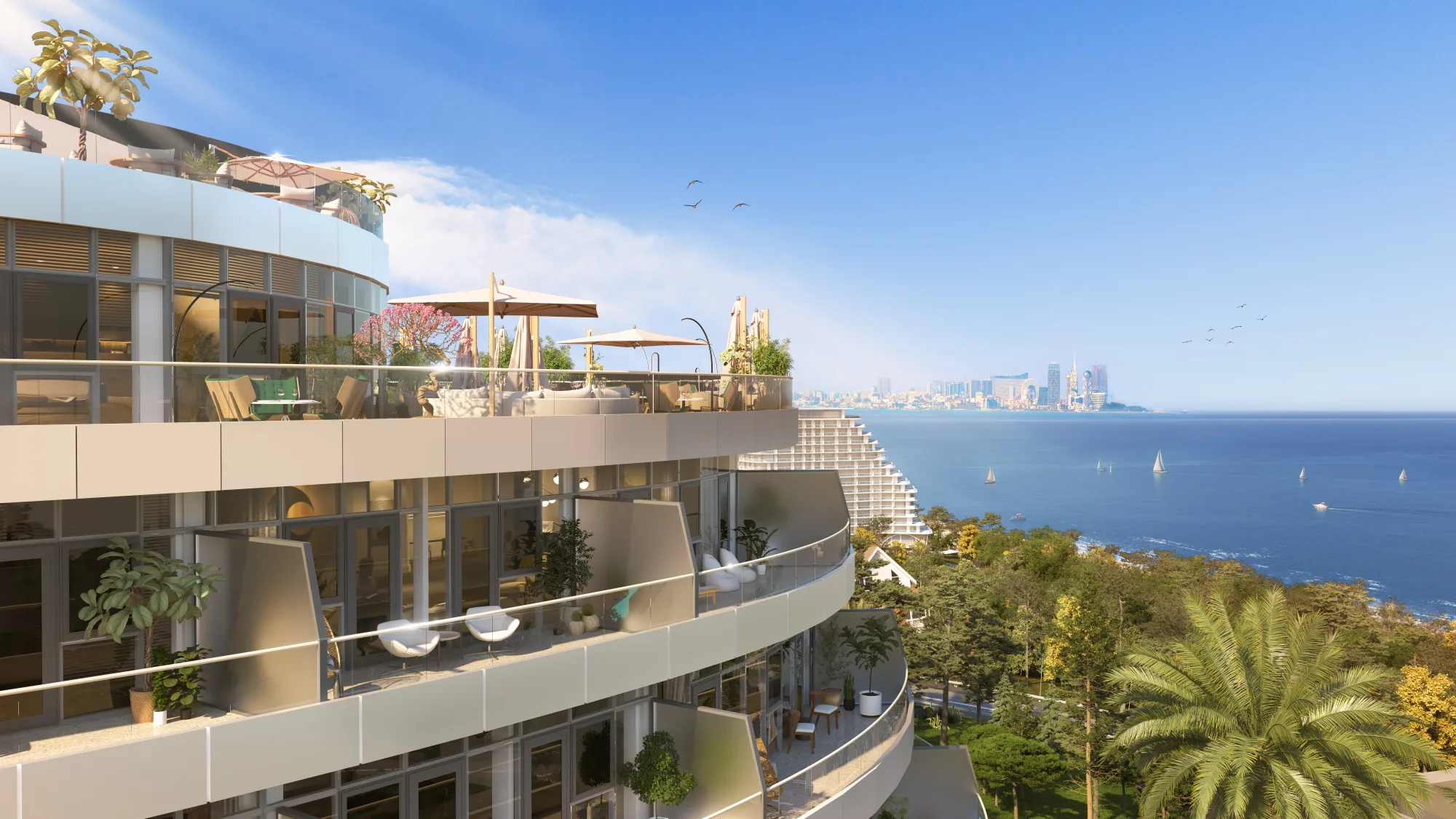 Terrace with sea view